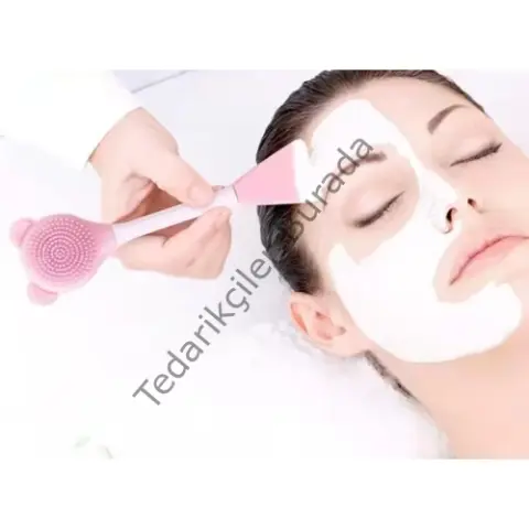 Silikon Yüz Temizleme Fırçası ve Maske Uygulama Spatulası