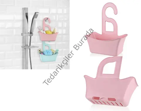 Banyo Sepeti Delikli Sepet Çok Amaçlı Sabun Şampuan Tutucu Raf