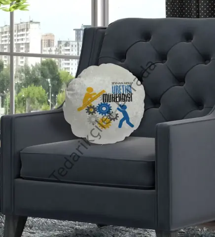 Kişiye Özel İsimli Üretim Mühendisi Tasarımlı Dekoratif Kırlent Yastık-2