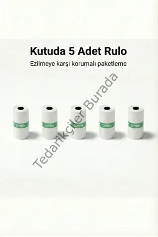 Kendinden Yapışkanlı Çocuk Kamera Baskı Kağıdı, 5’li Rulo 57x25mm Baskı Termal Kağıt Rulo
