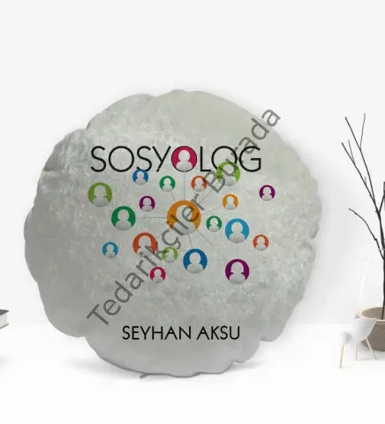 Kişiye Özel İsimli Sosyolog Tasarımlı Dekoratif Kırlent Yastık-1
