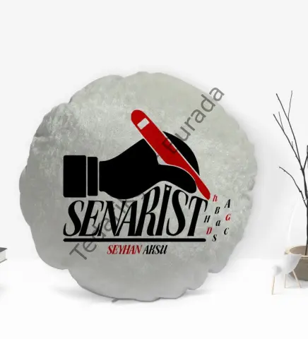 Kişiye Özel İsimli Senarist Tasarımlı Dekoratif Kırlent Yastık-1