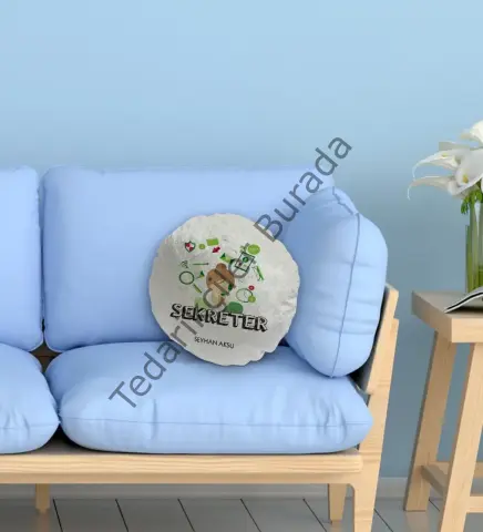 Kişiye Özel İsimli Sekreter Tasarımlı Dekoratif Kırlent Yastık-1