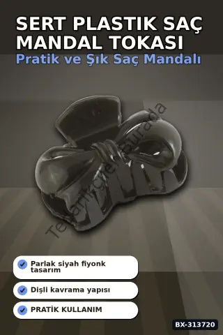 Sert Plastik 4 cm Saç Mandal Tokası - Tekli Paket, Çocuk ve Yetişkin Kullanımı BX-313720