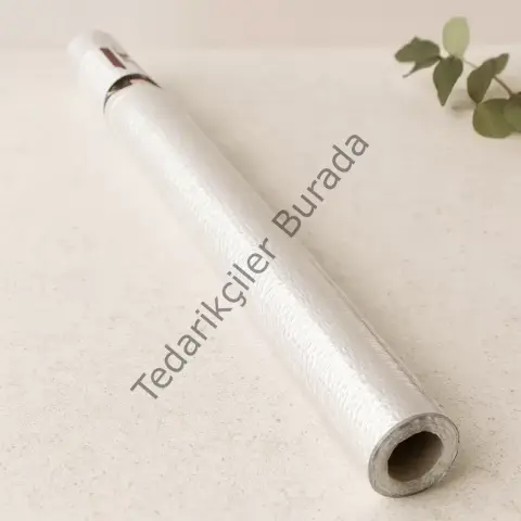 Alüminyum Gümüş Folyo Sticker 5 m x 60 cm Kendinden Yapışkanlı