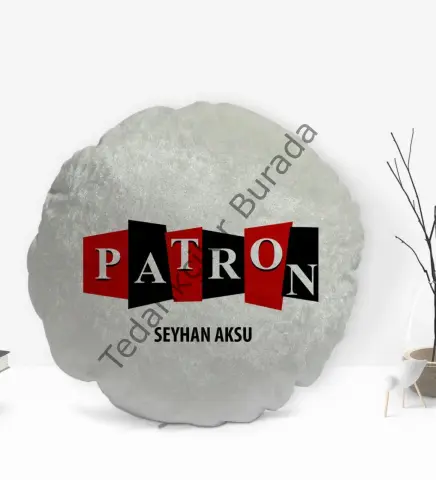 Kişiye Özel İsimli Patron Tasarımlı Dekoratif Kırlent Yastık-11