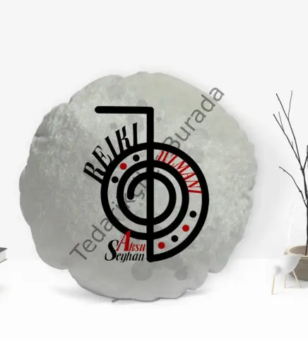 Kişiye Özel İsimli Reiki Uzmanı Tasarımlı Dekoratif Kırlent Yastık-1