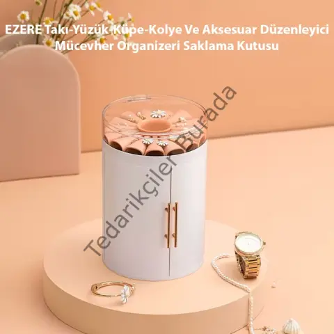 EZERE Takı-Yüzük-Küpe-Kolye Ve Aksesuar Düzenleyici Mücevher Organizeri Saklama Kutusu-(5775)