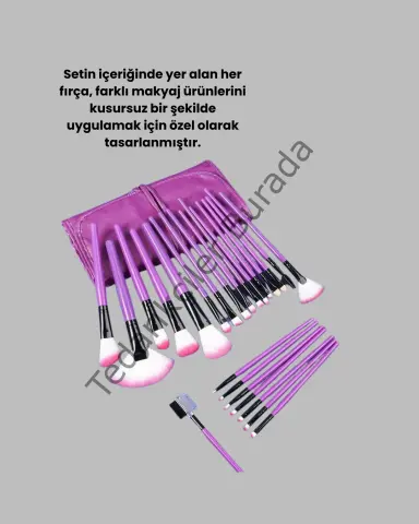 Doğal Görünüm Sağlayan Yumuşak Kıllı 12 Parça Makyaj Fırça Seti Günlük Ve Profesyonel Kullanıma Uygun