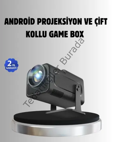 Android Projeksiyon Game Box – 1280x720p HD Çözünürlük, Bluetooth,HDMI ve USB Girişli