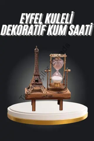 Eyfel Kuleli Kum Saati Dekoratif Hediyelik Eşya Retro Eyfel Kulesi