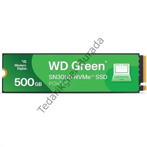 500 GB WD GREEN SN3000 PCI-4.0 5000MB/S 4100MB/S M2 NVME SSD WDS500G4G0E