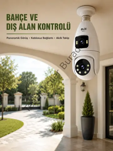Çift Lens Wi-Fi Ampul Kamera ve Mobil Kontrol Yüksek Çözünürlüklü
