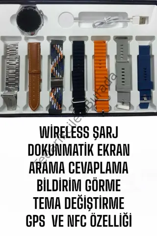 Akıllı Saat 7 Kordonlu Yeni Nesil Arama Cevaplayan Çok Fonksiyonlu