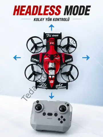 Uzaktan Kumandalı Araba Drone 3 Hız Kademeli 360° Dönüş ve Headless Mode Özellikli