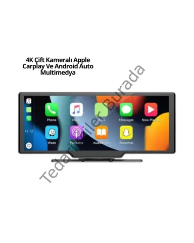 Honda Civic, Jazz, HR-V, CR-V, Nissan Qashqai, Micra, Juke,Uyumlu Kablosuz CarPlay & Android Auto Multimedya – Geri Görüş Kameralı