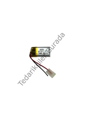 401120 3.7V 70 MAh Li-Polymer Pil (Devreli/1.5A)