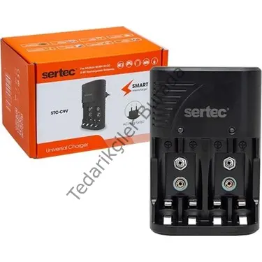 STC-C802 AA-AAA-9V Uyumlu 4lü Pil Şarj Aleti