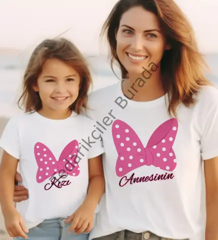BK Gift 2’li Anne-Kız Kombin Tişört Seti-3, Anneye Hediye, Anneler Günü Hediyeleri