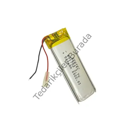 601752 3.7V 500 MAh Li-Polymer Pil Devreli/1.5A