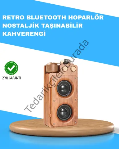 Retro Radyo Tasarım Bluetooth Hoparlör 1800mAh Uzun Çalma Süresi