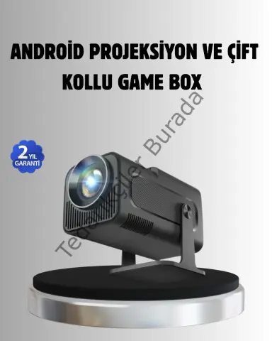 Android Projeksiyon Game Box – 1280x720p HD Çözünürlük, Bluetooth,HDMI ve USB Girişli