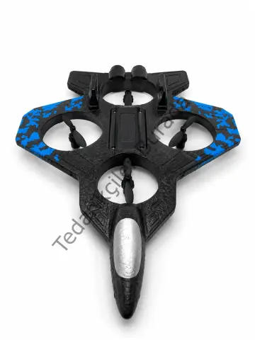 Uzaktan Kumandalı Savaş Uçağı Drone 2.4 GHz Jiroskoplu Tek Tuş Kalkış İniş 360° Dönüş