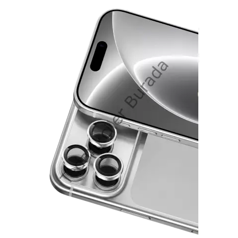 Newface Apple İphone 18 Pro Max Raze Metal Kamera Lens - Gümüş