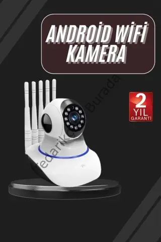 LED Aydınlatmalı 5 Antenli Motorlu 1080P Wifi Kamera Sensörlü