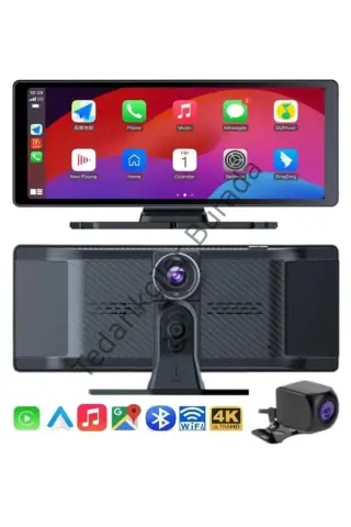 4K Ultra Araç İçi Ön ve Arka Kameralı Ekran HD 2 Kameralı Torpido Üstü Araç Multimedya