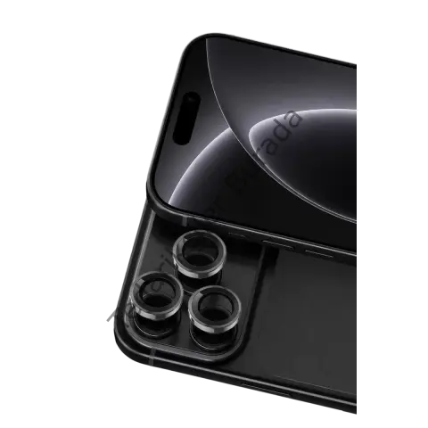 Newface Apple İphone 18 Pro Raze Metal Kamera Lens - Siyah
