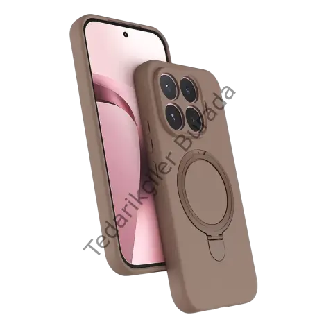 Newface Xiaomi Mi 17t Pro Regal Magsafe Standlı Kapak - Çöl Titanyum