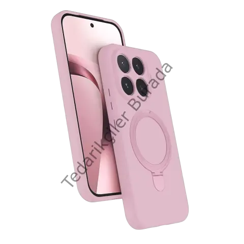 Newface Xiaomi Mi 17t Pro Regal Magsafe Standlı Kapak - Açık Pembe