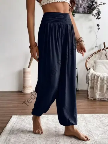 Kadın Yüksel Bel Yoğun Büzgü Detaylı Aerobin Pantolon