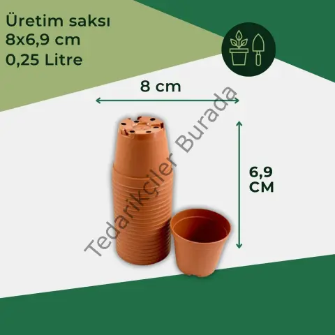 Serinova Kaktüs & Sukulent Üretim Saksı 8 Cm Orta Boy 20 Adet ((80X69)