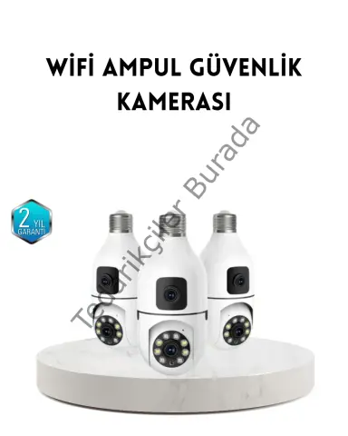 Ampul Tipi Wifi Kamera 2mp Lensli Full Hd Görüntü Ve Akıllı Hareket Algılama (kopya)