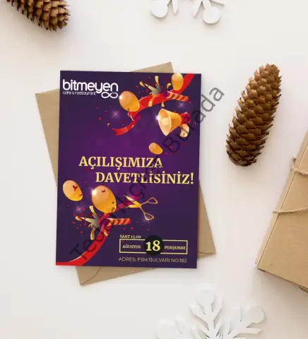 Firmalara Özel Açılış Davetiyesi Model 4 (100 Adet)