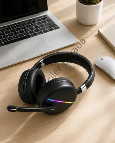 Kablosuz Bluetooth 5.0 Kulaklık Rgb Işıklı Tasarım