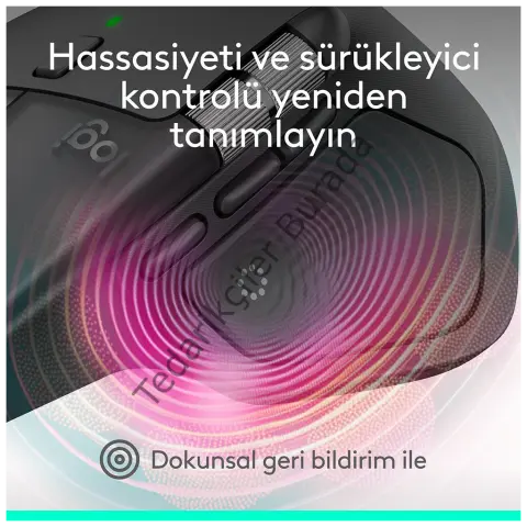 LOGITECH 910-007562, MX MASTER 4, Siyah, Bluetooth, 8000dpi, Lazer, 8 Tuşlu, USB-C den şarj edilebilir, Mouse