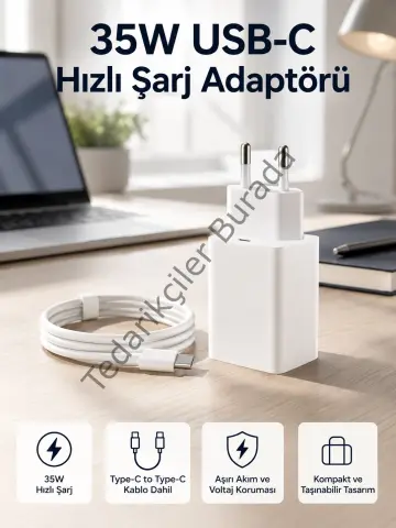 35w Usb-c Hızlı Şarj Adaptörü Type-c To C Kablo Seti