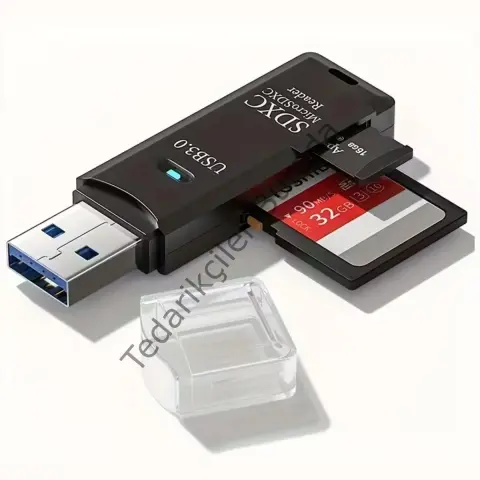 2in1 Usb 3.0 Micro Sd Hafıza Kartı - Tf Kart Okuyucu Hub Adaptör Veri Aktarıcı Bx40