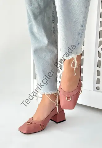 Cande Pudra Cilt Topuklu Ayakkabı