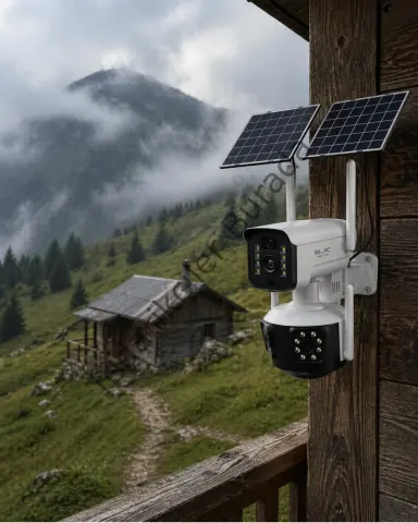 Güneş Enerjili Bahçe Kamerası 4g Sım Kartlı 9mp Akıllı Güvenlik Kamerası