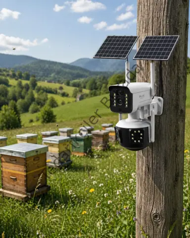 Güneş Enerjili Çiftlik Kamerası 9mp 4g Sım Kartlı Solar Güvenlik Kamerası