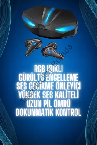 Bluetooth Kulaklık  Kulaklığı Rgb Işıklı Oyunlarda Düşük Gecikme