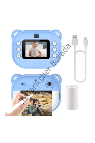 Dijital Video Kayıt Fotoğraf Çocuk Kamerası Anlık Termal Resim Kağıt Baskılı