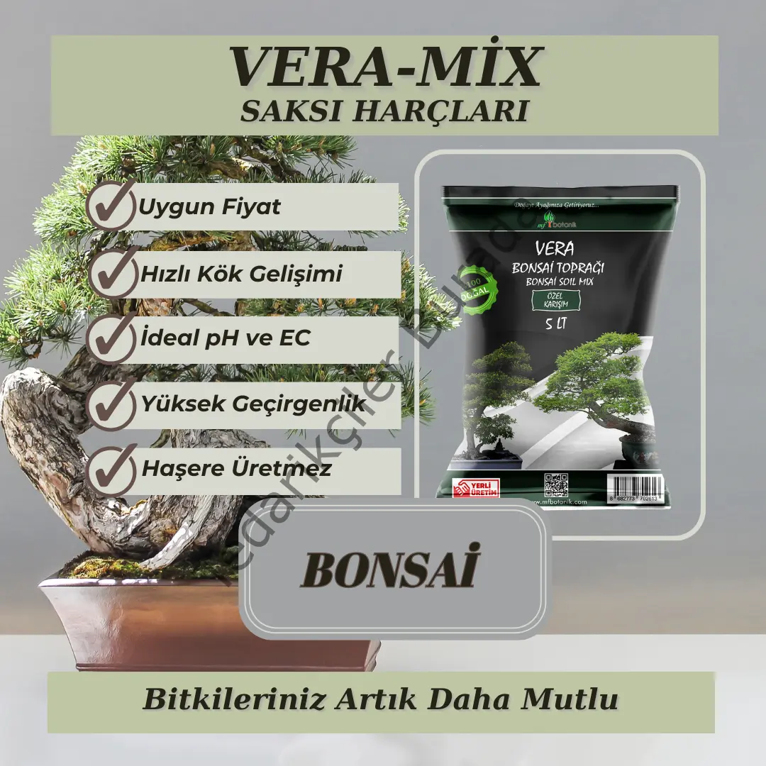 Bonsai Toprağı Özel Zengin Karışımlı Bonsai Ağacı Çiçeği Bitki Toprağı 5 Litre