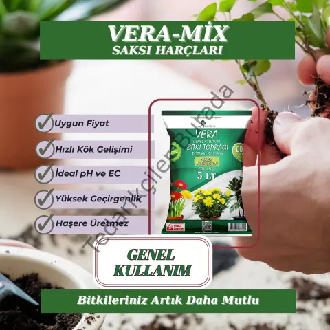 Vera Genel Kullanım İthal Bitki Toprağı 5 Litre