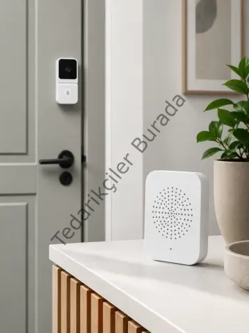 Wi-fi Beyaz Görüntülü Kapı Zili  Hd Kamera, Gece Görüşü Ve Çift Yönlü Konuşma Özellikli