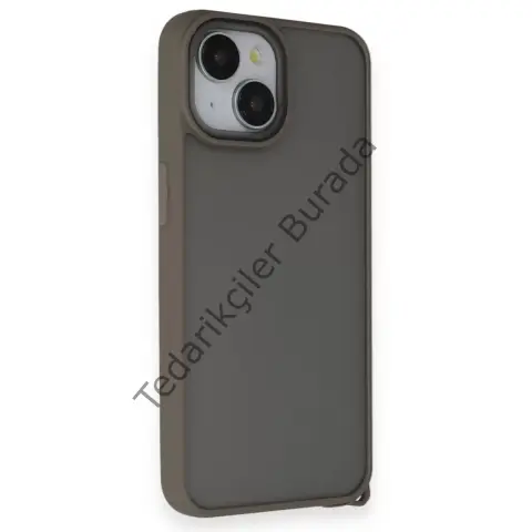 Apple İphone 14 Kılıf Elegant Kapak - Titan Gri
